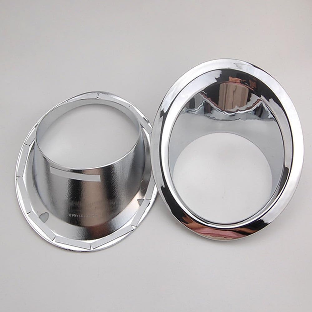 Duspper - 2Pcs Chrome Front Bumper ABS Chromium Fog Light Lamp Cover Trim ABS Fit For Toyota Prado Fj150 2014-2016 Accessories