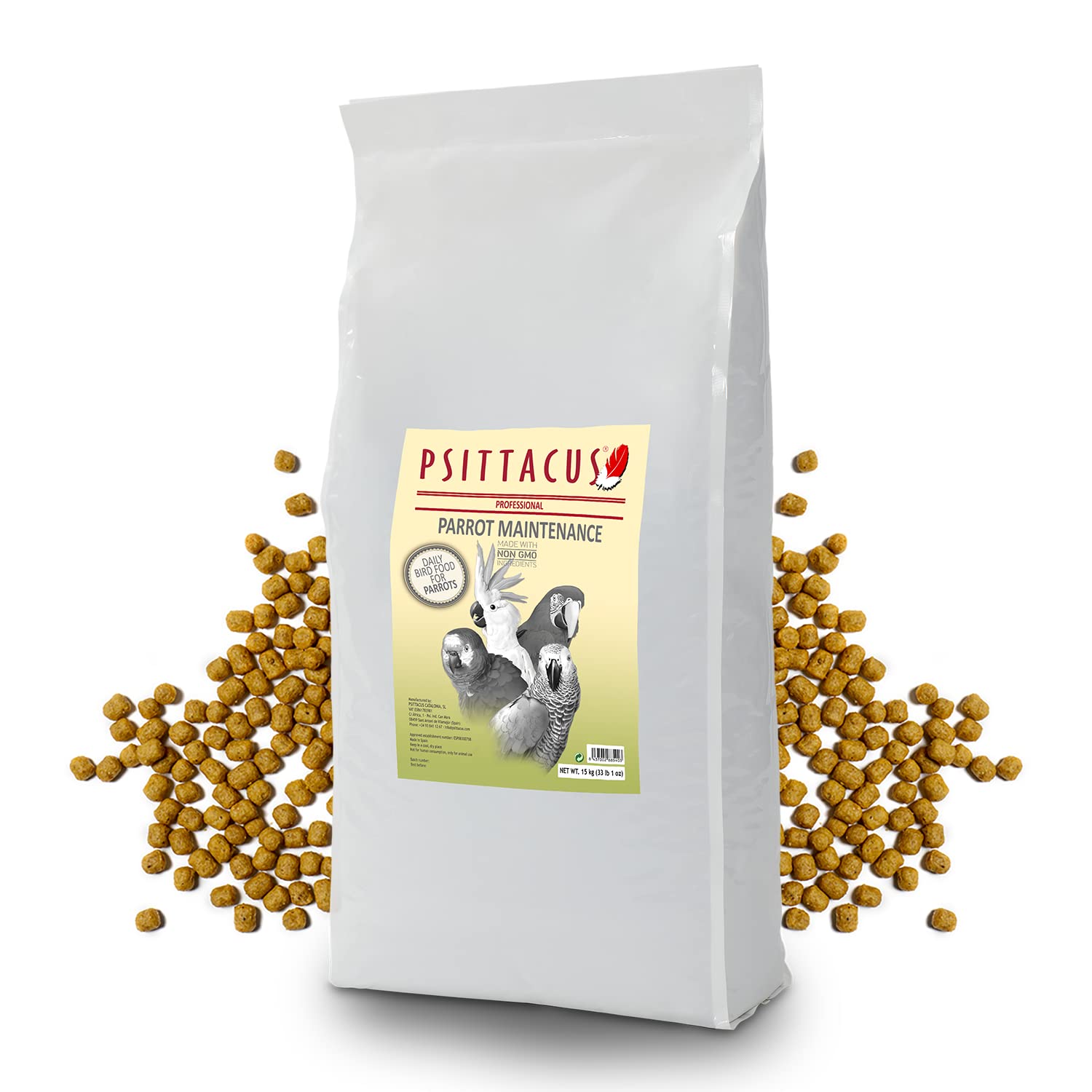 PSITTACUSS Parrot Maintenance 15 Kg, Negro