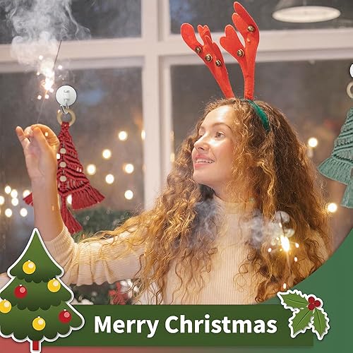 Miniatura 3 de HINSINKIA Kit de macramé en forma de árbol de Navidad, kit de regalo de Navidad para beiginner con hilo, cuentas, palo, accesorios de círculos de