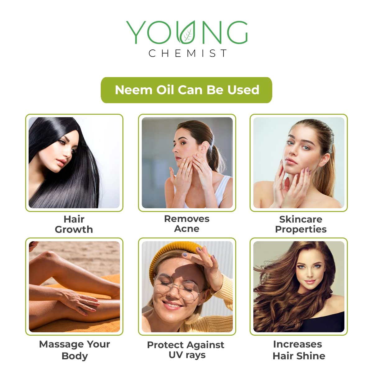 Young Chemist Cold-Pressed Neem Oil for Skin Infection, Itching & Hair Issues - 1 Litre, Ultimate Natural Remedy for Dandruff and Lice 1