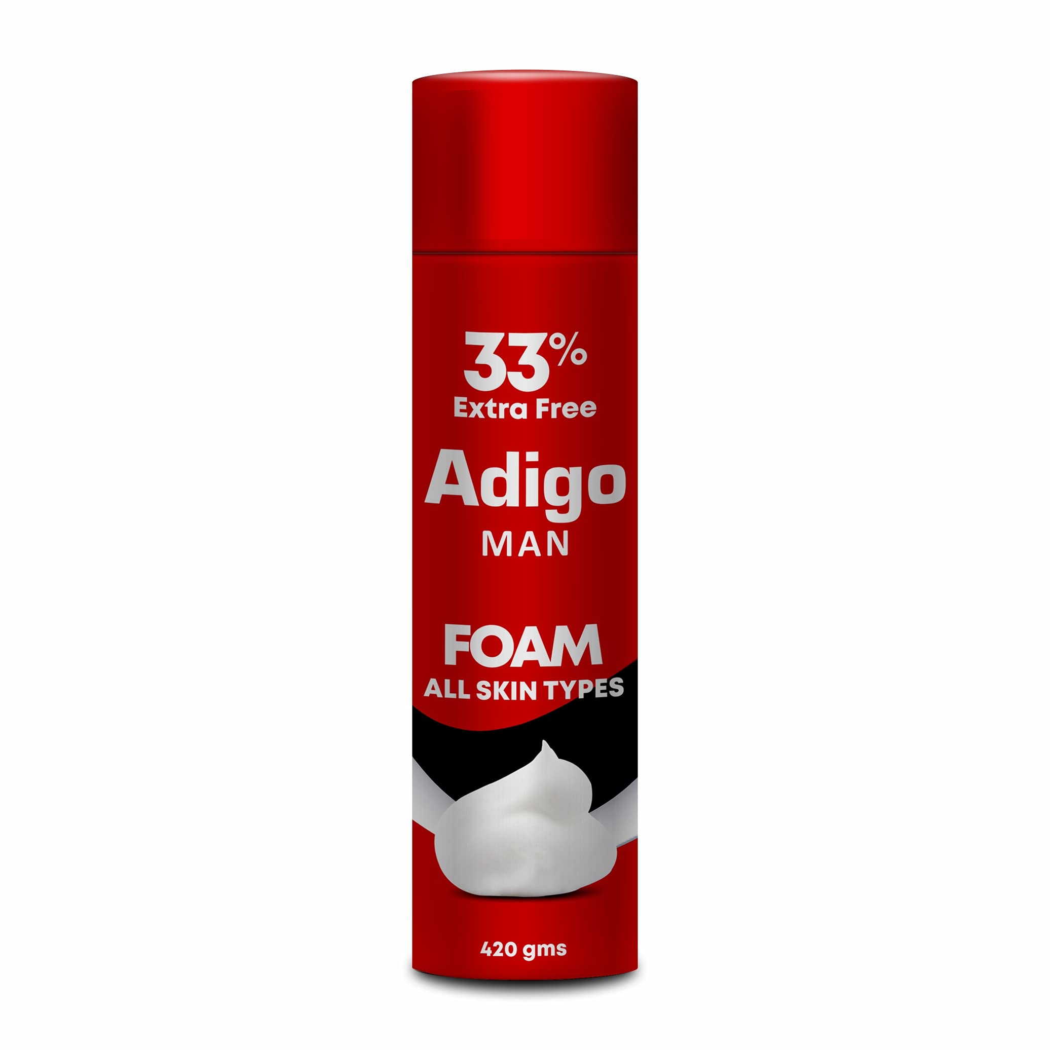 AdigoMan | Classic & Regular | Shaving Foam | All Skin Type | 420 gm | with 33% Extra Free