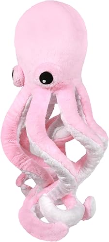 Miniatura 4 de Ice King Bear 2 lindos animales de peluche de pulpo de ojos grandes, color rosa y azul, 22 pulgadas, grande