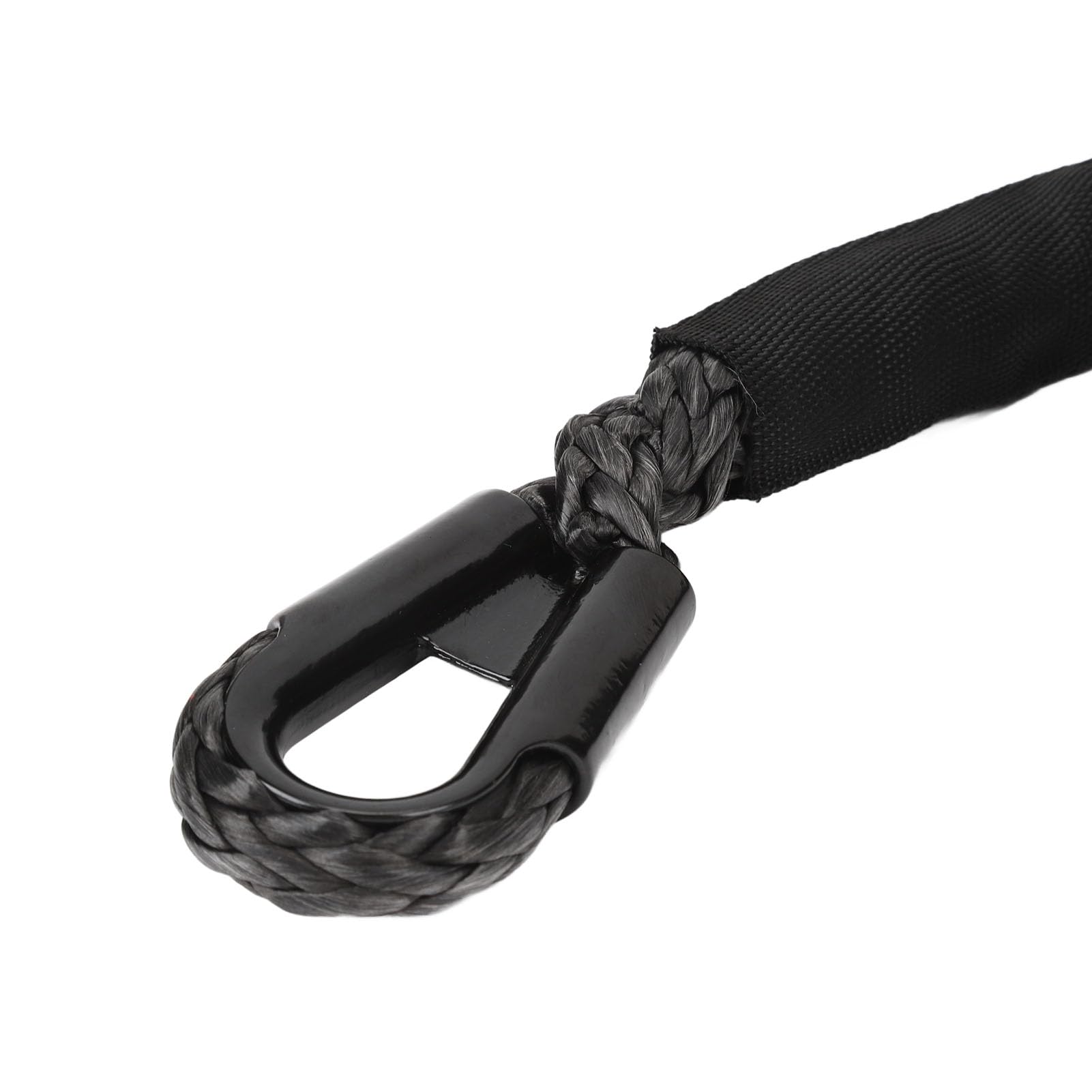 FILFEEL Syntetyczna Lina Wyciągarki z tuleją ochronną 9,5 Mm X 7,5 T Kabel o Wysokiej Wytrzymałości do Pojazdu Terenowego 4WD ATV UTV SUV