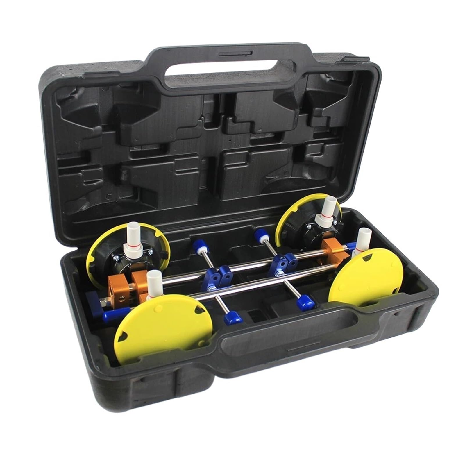 Przyssawki próżniowe, 4,5-calowy przyrząd do ustawiania szwów kamiennych z przyssawkami próżniowymi Mała płyta łącząca gumową przyssawkę Kamień Bezszwowe narzędzie poziomowania