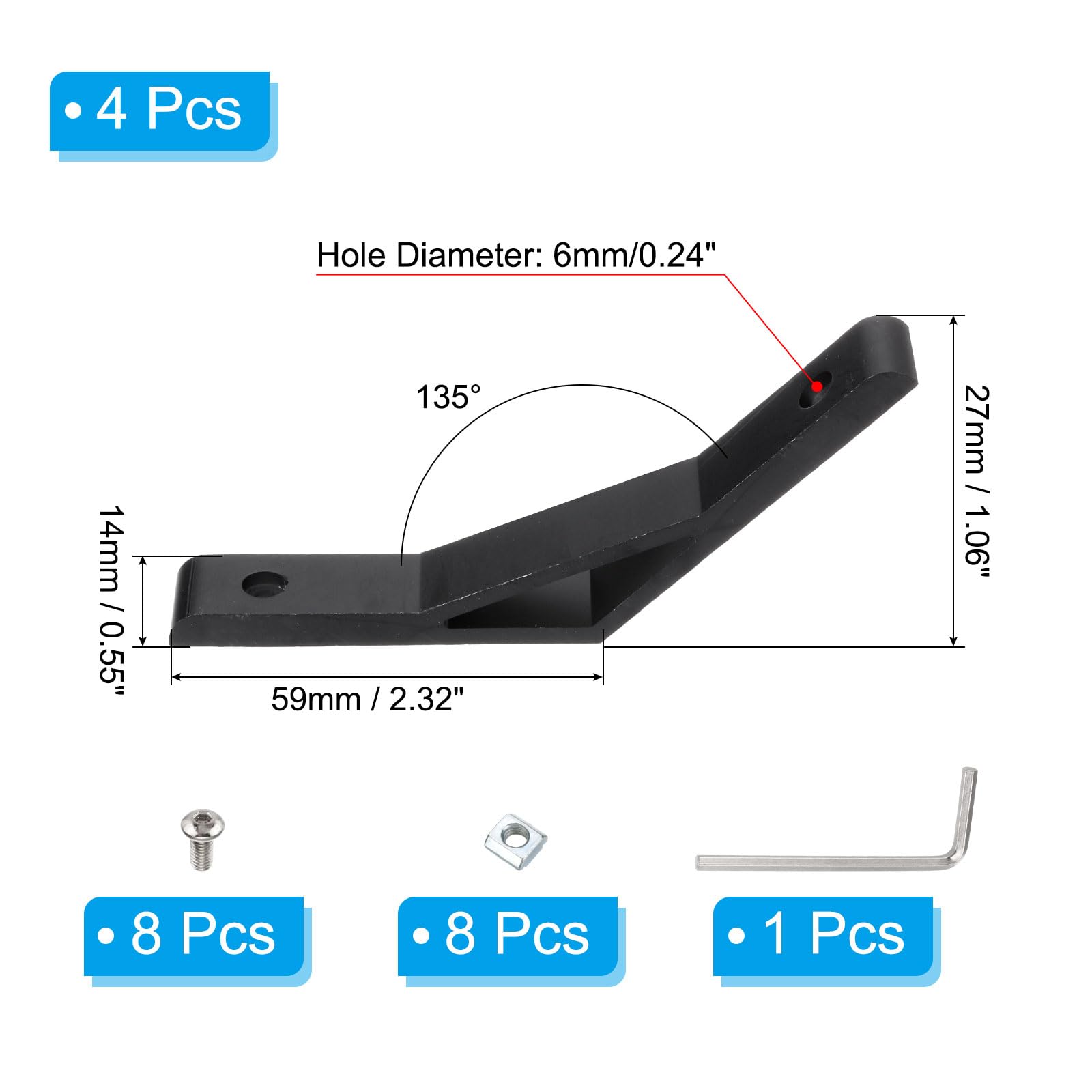 PATIKIL 135 Degree Angle Corner Brackets - Image 2