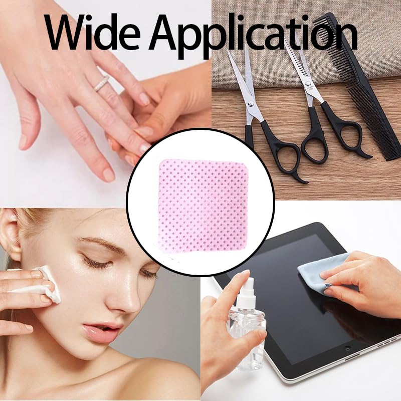 1080PCS Lint Free Nail Wipes, Super Absorbent Nail Polish Remover Pads with Storage Case Disposable No Lint Cleaning Wipes for Gel Nails, Lash Extensions Glue Removal and Nail Prep