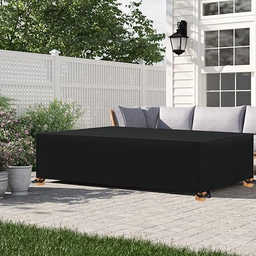 Miniatura 7 de Funda impermeable para mesa de café al aire libre, 68 pulgadas de largo x 40 pulgadas de ancho x 6 pulgadas de alto, funda rectangular para muebles