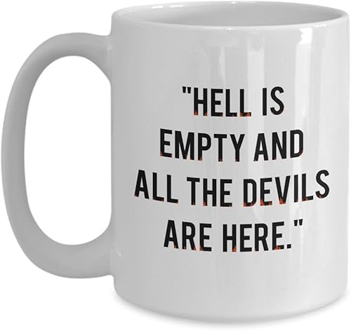 SpreadPassion Taza con cita de Shakespear, taza de Shakespeare, taza de café William Shakespeare, divertido té de cacao caliente, idea de regalo de