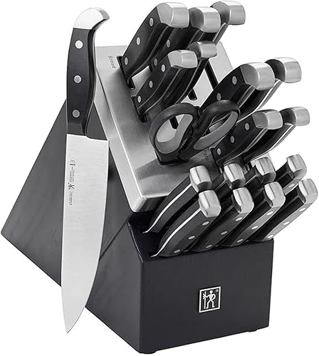 Vista 7 de HENCKELS Statement Razor-Sharp - Juego de 14 cuchillos autoafilables, diseño alemán informado por más de 100 años de maestría Negro