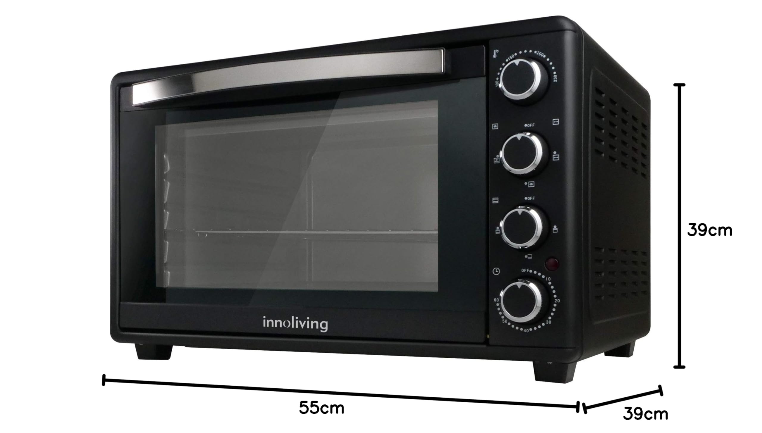 Forno elettrico 45 litri con ventilazione e girarrosto luce interna potenza 2000W Innoliving INN-792