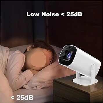 Projector 4K Projector Home Theater Portable LED Mini 1080P Native Smart Video Game Mobile Pocket Cinema Wi-Fi BT Small Household White