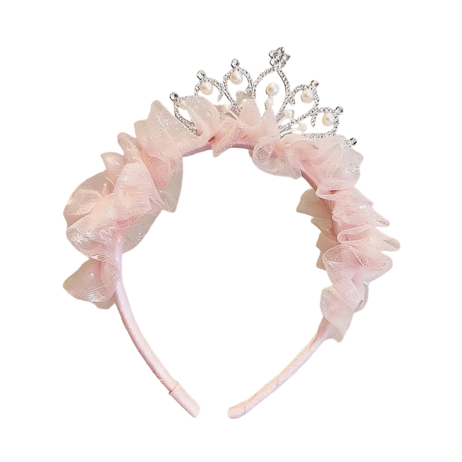 Fentency Lace Queens Crowns Headbands For Toddler Girl Tulle Hairband For Birthday Party Photography And Special Occasion