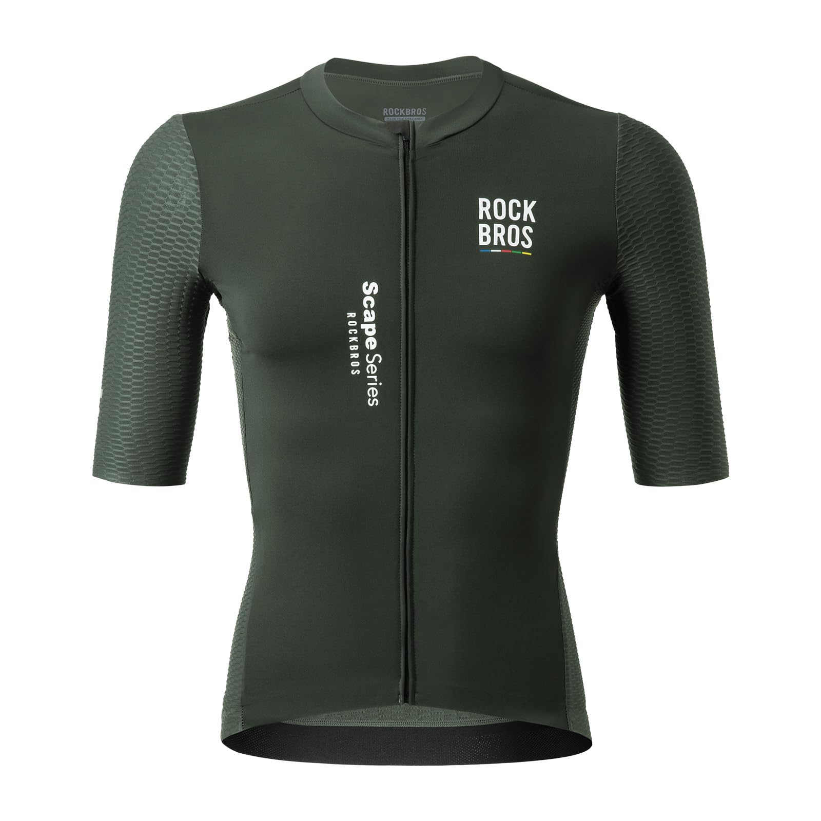 ROCKBROS Road to Sky Męska koszulka rowerowa szybkoschnąca koszulka z krótkim rękawem rower górski szosowy lato zielony