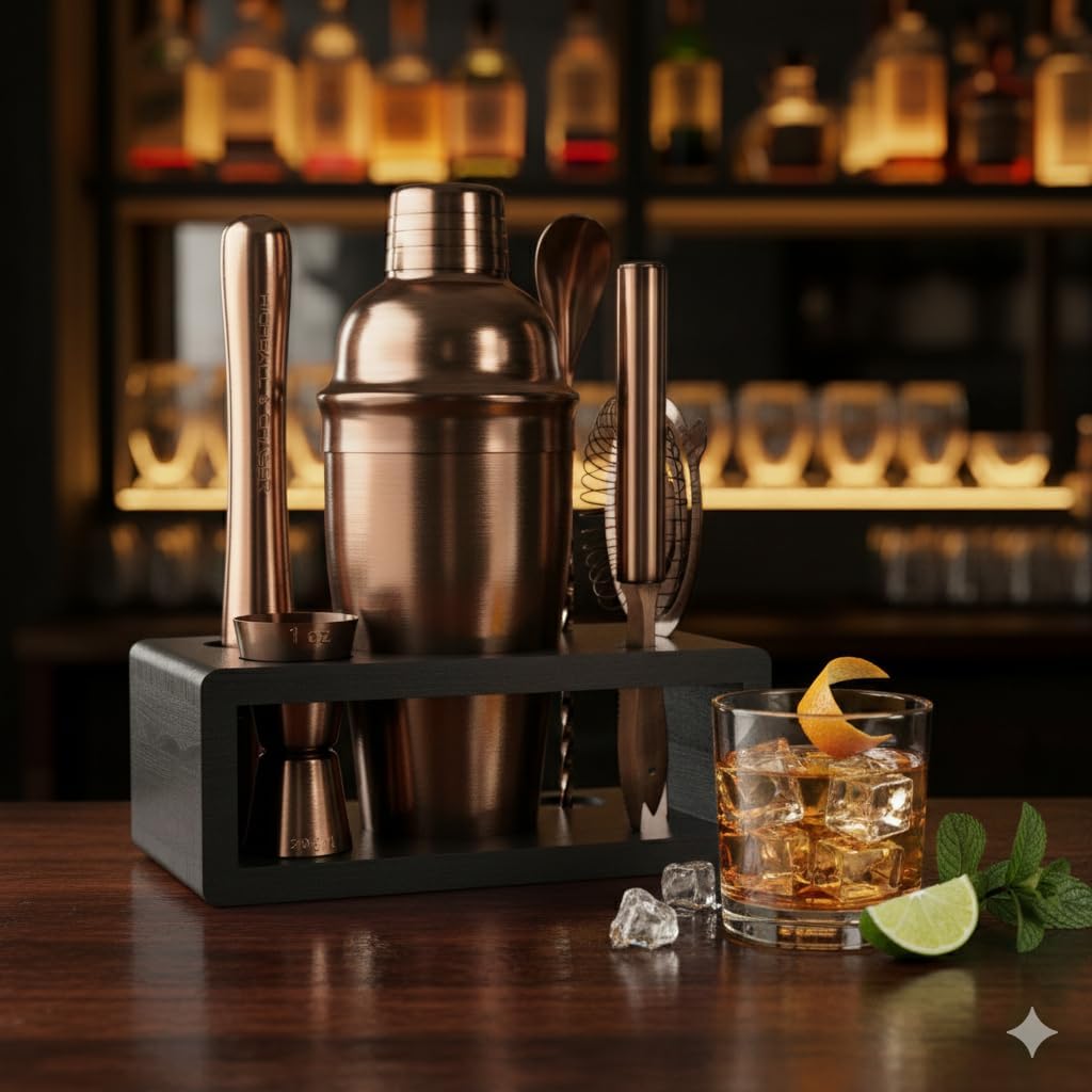 Highball & Chaser Cocktail Shaker Set: Bartender Kit for Home Bar Mixology Cocktail Bar Set Plus E-Book with 30 Recipes - Image 3