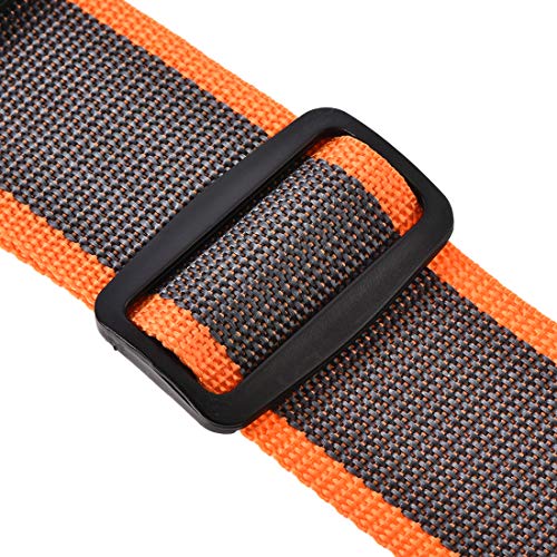 Image of uxcell Luggage Strap Suitcase Belt with Buckle Label, 2x78 2Mx5cm Adjustable PP Travel Bag Packing Accessory, Orange Gray