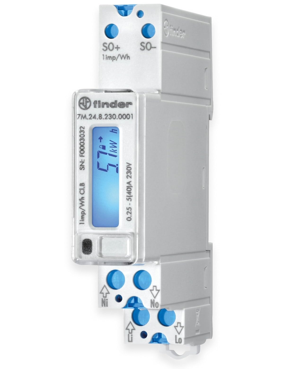 Finder 7M.24.8.230.0001 Digitaler 2-Wege-DIN-Schienenzähler