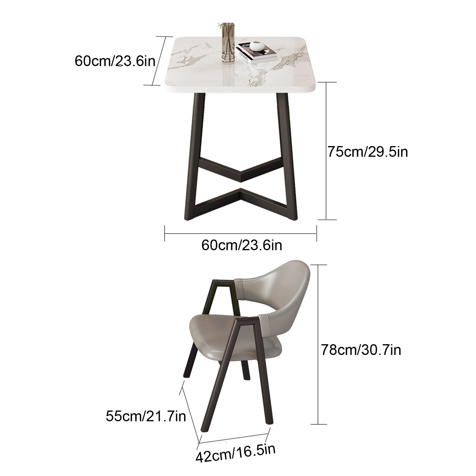 Tavolo con Sedie da Cucina per 2, Tavolo e Sedie Cucina, Tavolo da Conferenza Moderno per Sala da Pranzo/Cucina(Pink)
