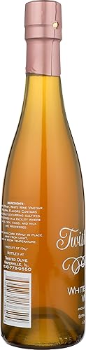 Miniatura 4 de TWISTED OLIVE IMPORTS Vinagre balsámico blanco con infusión de melocotón, 12.7 onzas