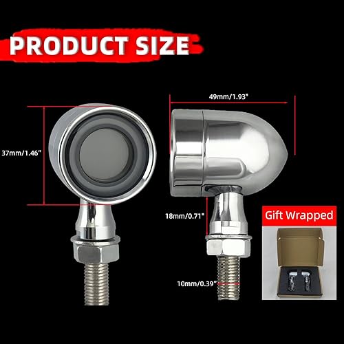 Miniatura 6 de FATECIM 2 luces traseras LED para motocicleta, luces de giro, luces de freno para correr, luces intermitentes traseras para bobber Harley Honda,