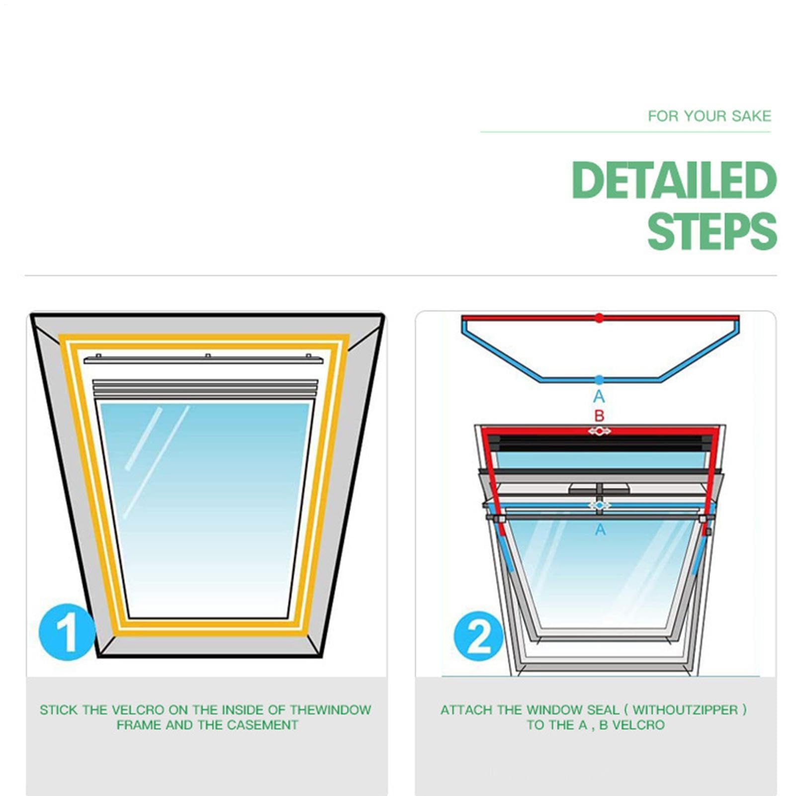 Kit Ventana Aire Acondicionado Portatil, 190/230x38cm Kit Aislante De Ventanas De Techo Pivotante Central Con Tubo, Sello De Ventana Impermeable Para Secadora Y Campana Extractora