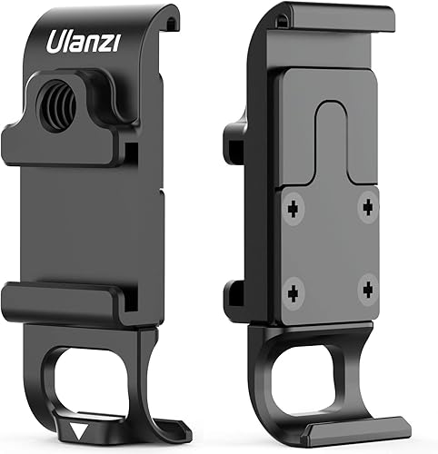 Miniatura 7 de ULANZI Cubierta de batería G9-6 para GoPro Hero 12 11 10 9 Puerta de repuesto de aleación de aluminio negra con zapatos fríos y tornillo de 14 de