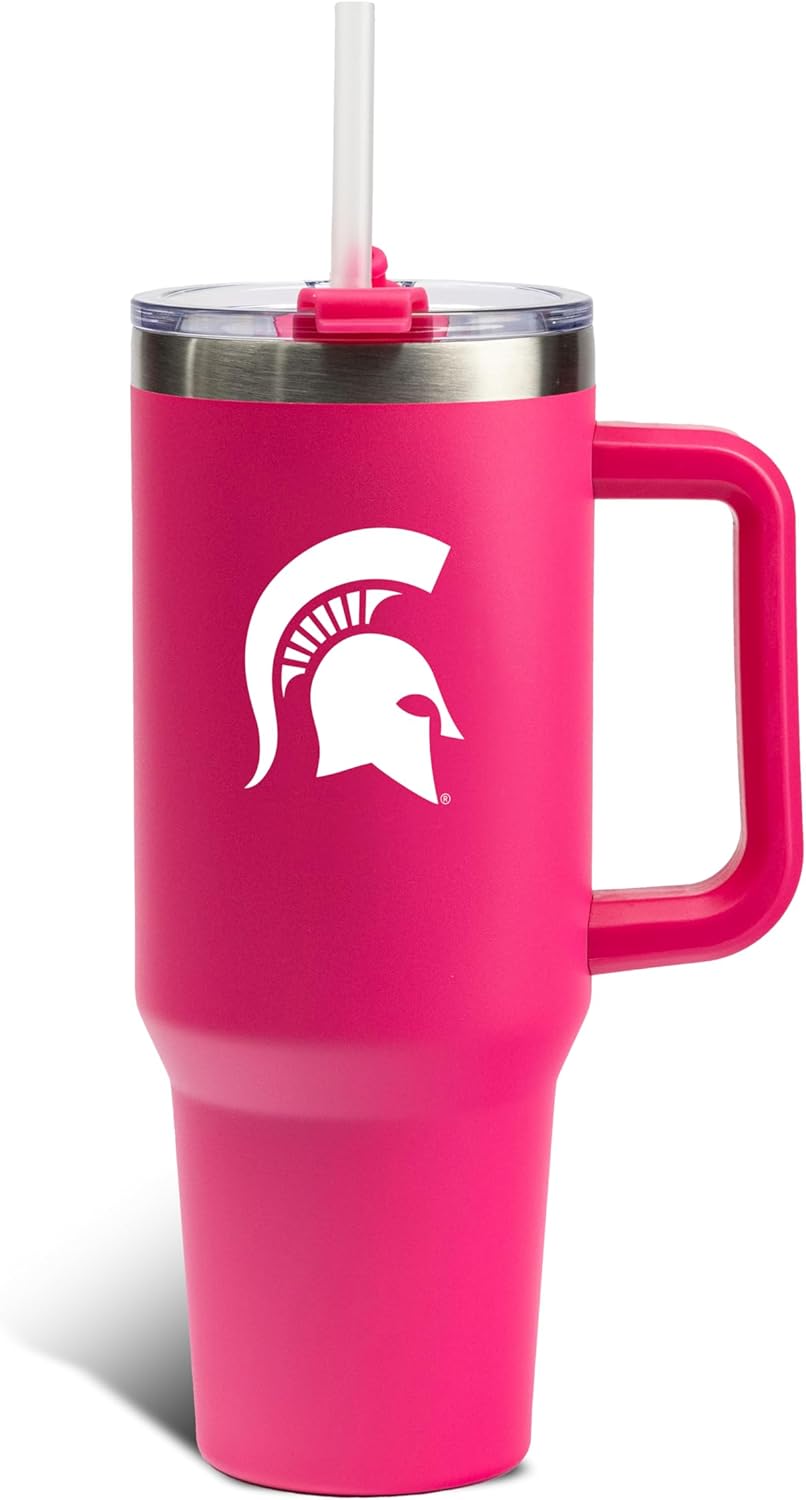 The Memory Company | Licensed NCAA 40oz Pink Game Day Tumbler with Team Logo
