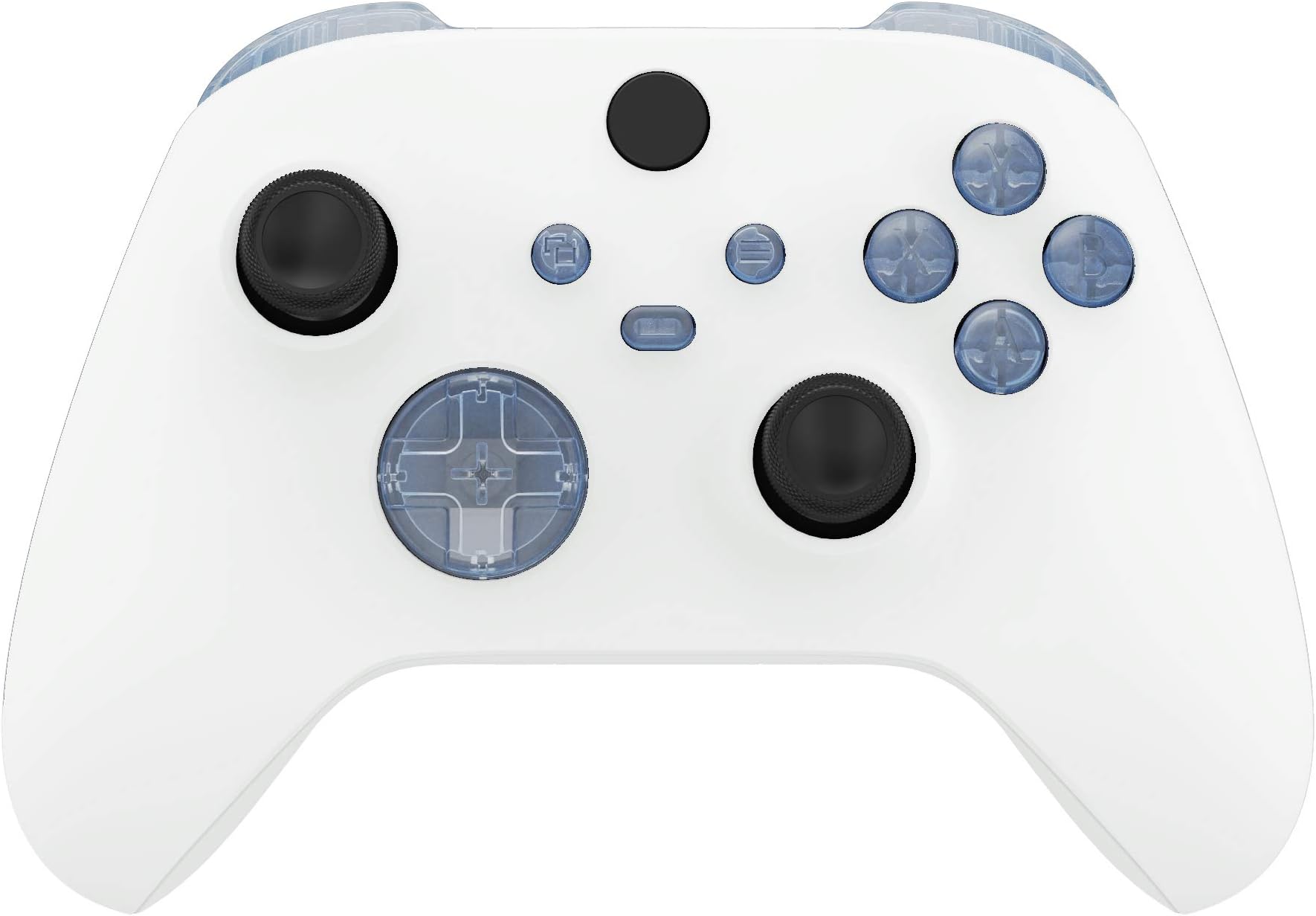 eXtremeRate Replacement Buttons for Xbox Series X & S Controller, Clear Glacier Blue Custom Accessories Bumpers Trigers Dpad ABXY Start Back Sync Share Keys Parts for Xbox Core Wireless Controller