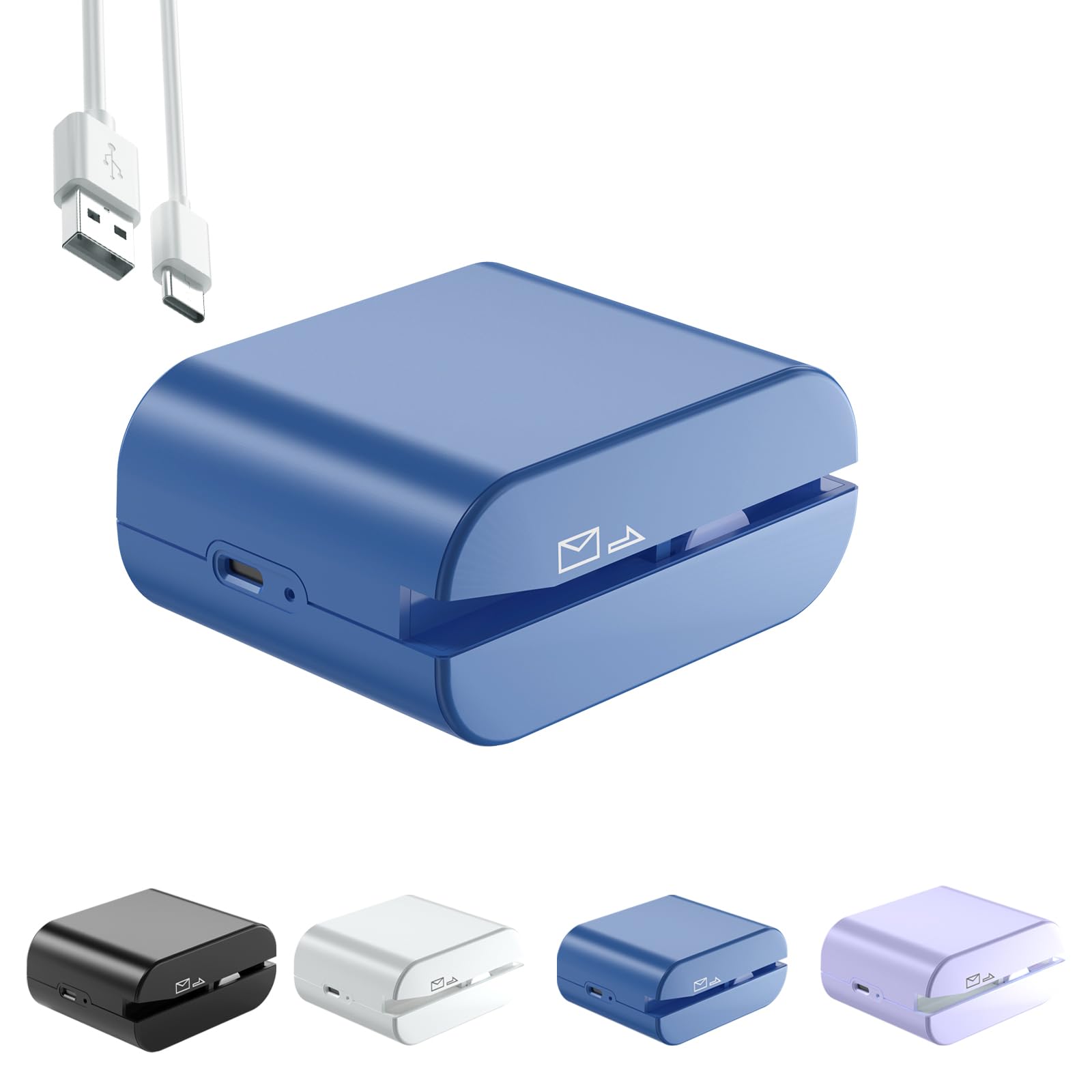 Rechargeable Electric Letter Opener - Automatic Letter Opener Envelope Slitter, Electric Letter Opener Envelope Slitter for Universal Mail and Envelopes,Blue