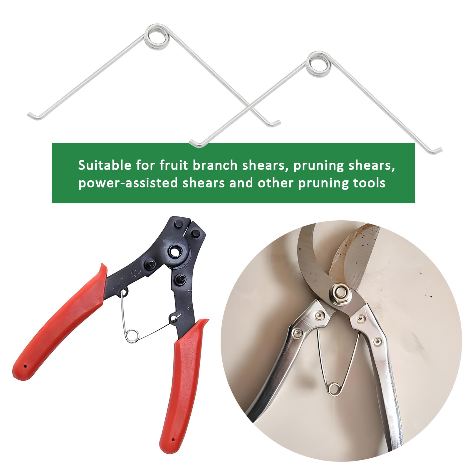 VGOL 10pcs V-Shape Spring Stainless Steel Small Torsion Spring for Pruners Tools Maintenance Garden Shears Trimming Scissors Spring Replacements - Image 2