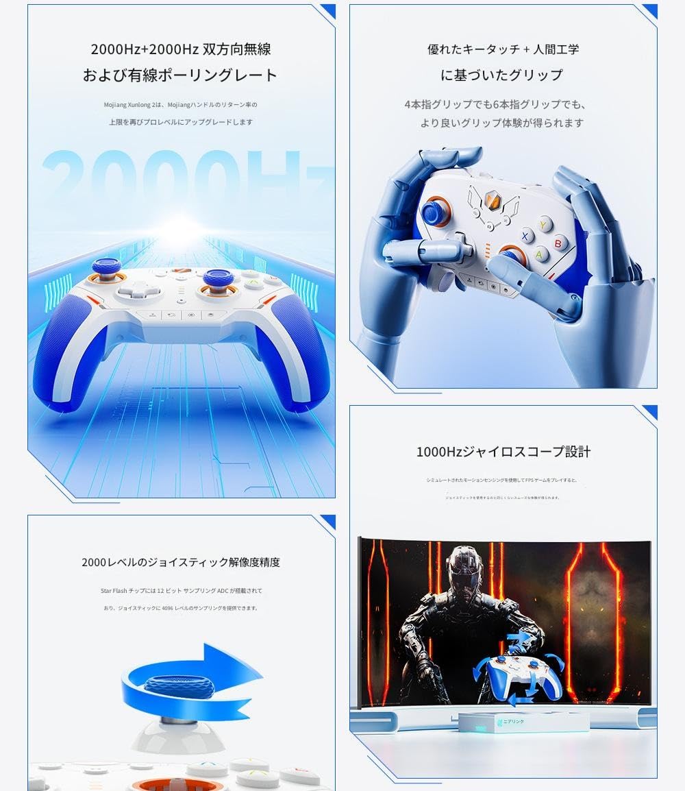Amazon.co.jp: Diexgiy TMR コントローラー 無線/有線接続 TMRホール