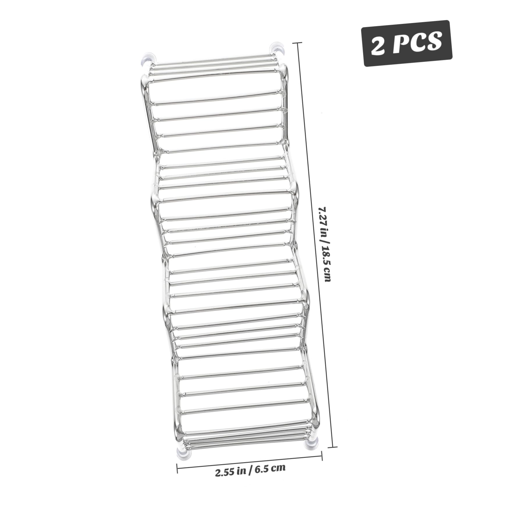 BRIGHTFUFU Taco Holders for Kitchen 2 Piece Set Wave-shape Burrito Storage Stands Sturdy and Easy to Clean for Parties and Bbqs