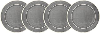 Bettermela Salad Plates Set of 4 -Melamine Dessert Plate Set for Indoor Outdoor and Everyday Use Unbreakable Lightweight Dishwasher Safe BPA Free (8.77 Inch, Grey)