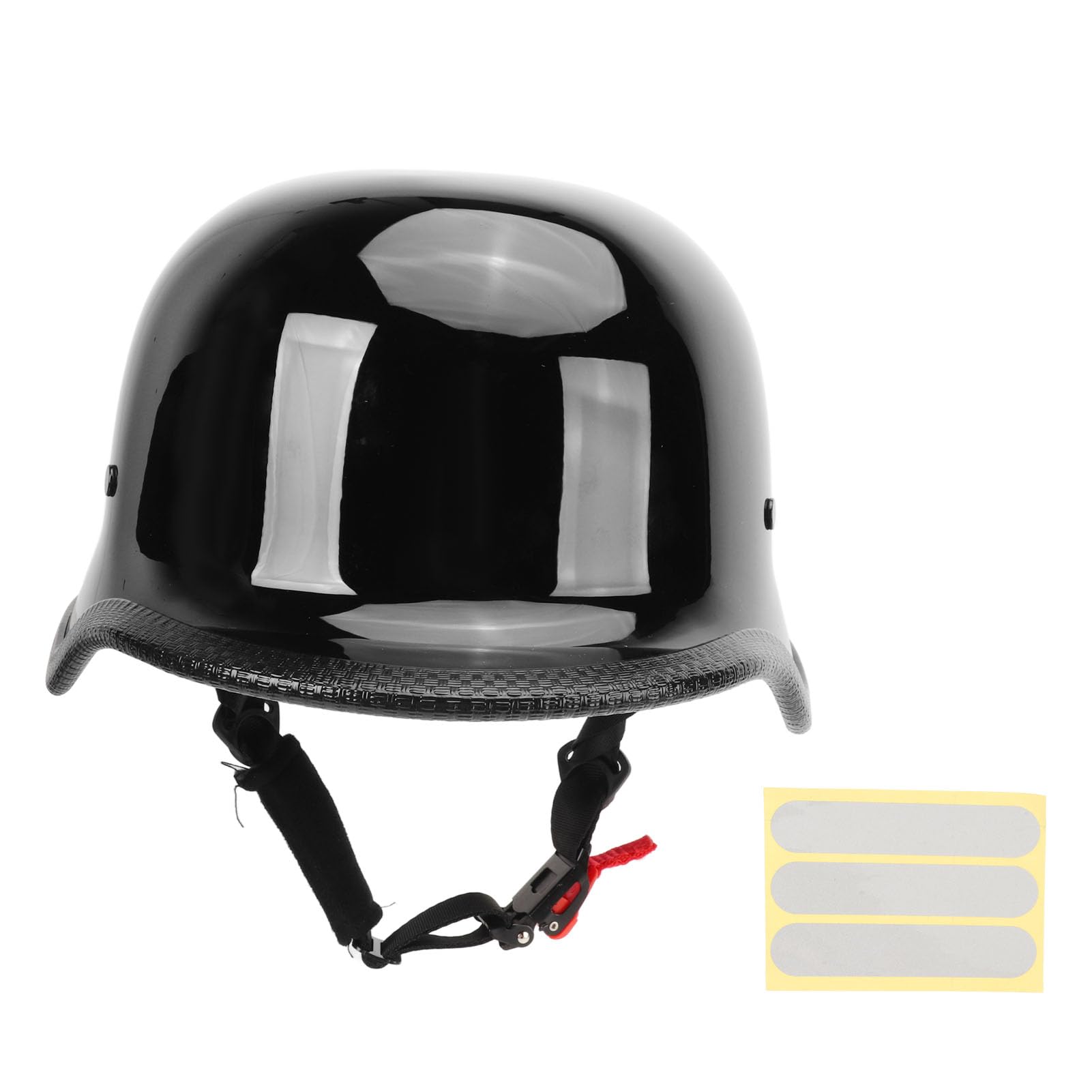 Mezzo Casco da Moto, Casco Sportivo igroscopico in ABS Leggero, Mezzo Casco da Ciclismo Multifunzione con Strisce Riflettenti