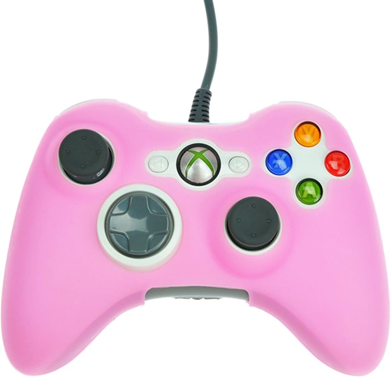 HDE Silicone Skin for Xbox 360 Controllers Rubberized Protective Cover for Microsoft Xbox 360 Wired and Wireless Gamepads (Pink)