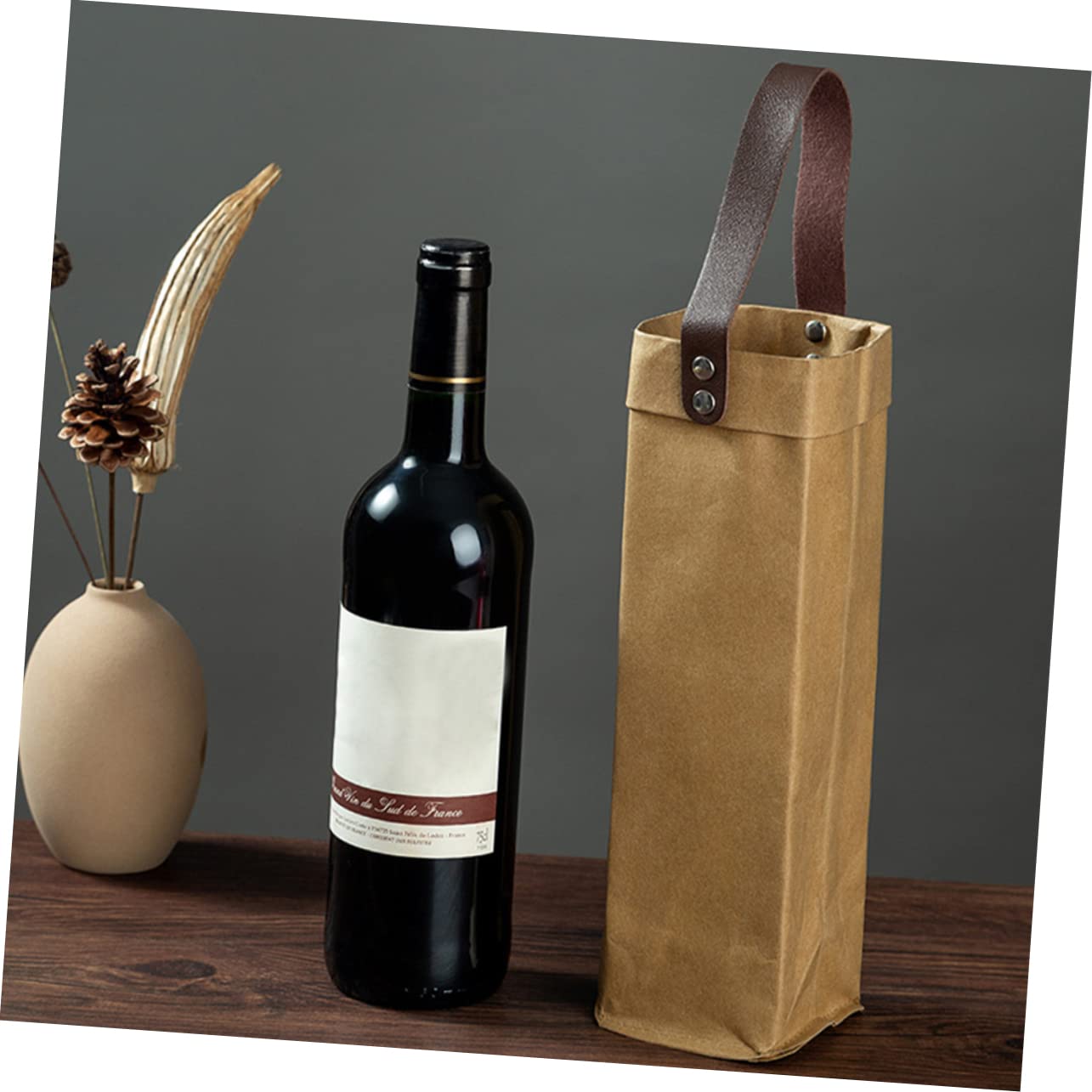 Zerodeko 5pièces à Vin Papier Kraft Lavable De Rangement Pour Bouteilles De Vin Pochettes De Présentation Élégantes Pour Événements Et