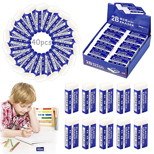 9 Gomme Da Cancellare Bianche ONTYZZ - Morbide E Non Macchianti - Per Scuola, Ufficio E Belle Arti - Foto 13