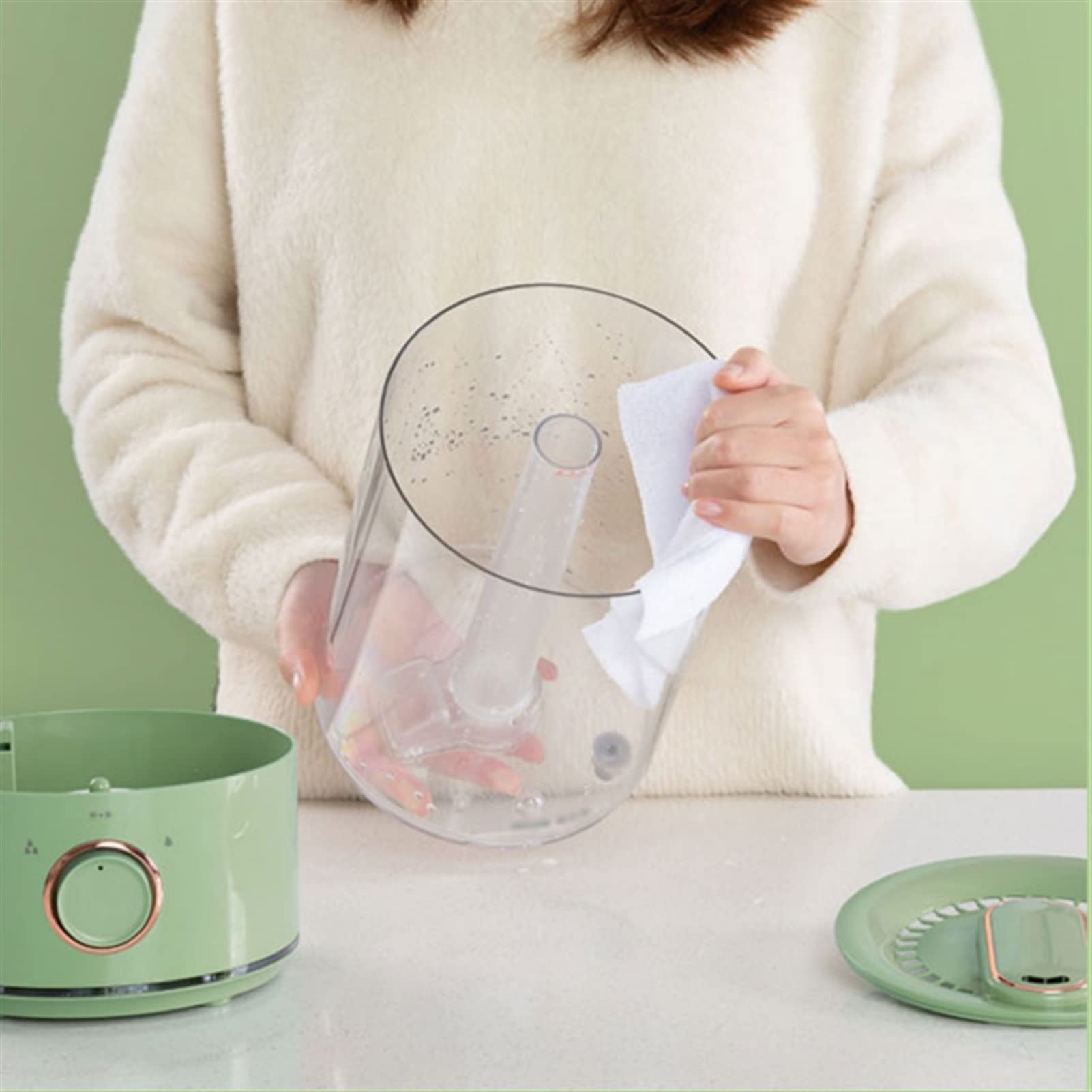 Humidificadores de Aire Humidificador portátil 5L Capacidad grande Tanque de agua transparente Dormitorio Humidificador silencioso - Humidificador de llenado superior - apagado automático - verde Sile