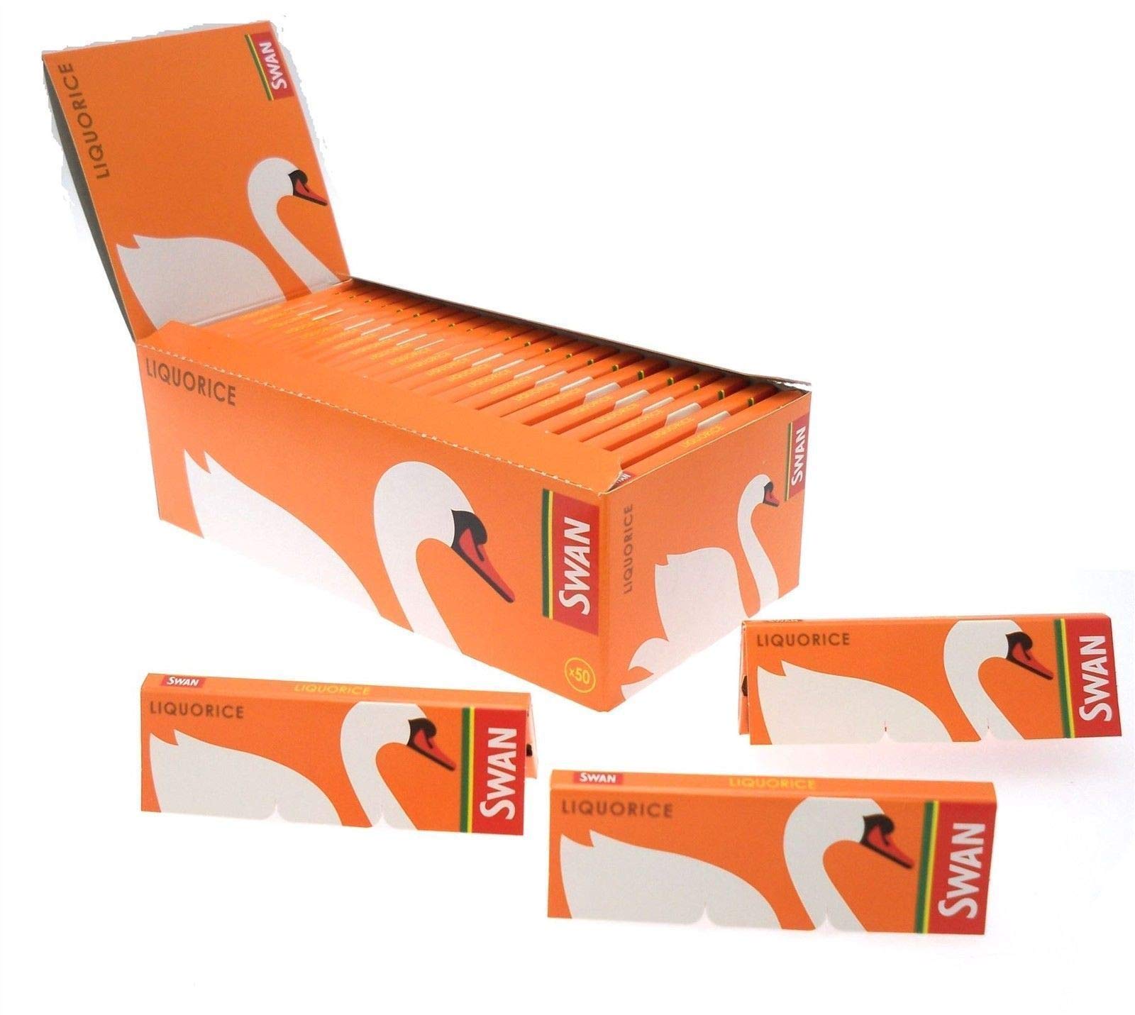 25 Booklets Swan Liquorice Flavour Rolling Cigarette Papers