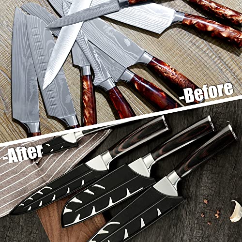 Xyj 2Pcs/Set Safety Knife Covers Sleeves Knives Edge Guard,Universal Knife Sheath,Bread,Sashimi Knife Case Blade Guards Protector Black Kitchen Knife Cover(For 8'' 9'' 10" Slicing Bread Sashimi Knife) #TOP5