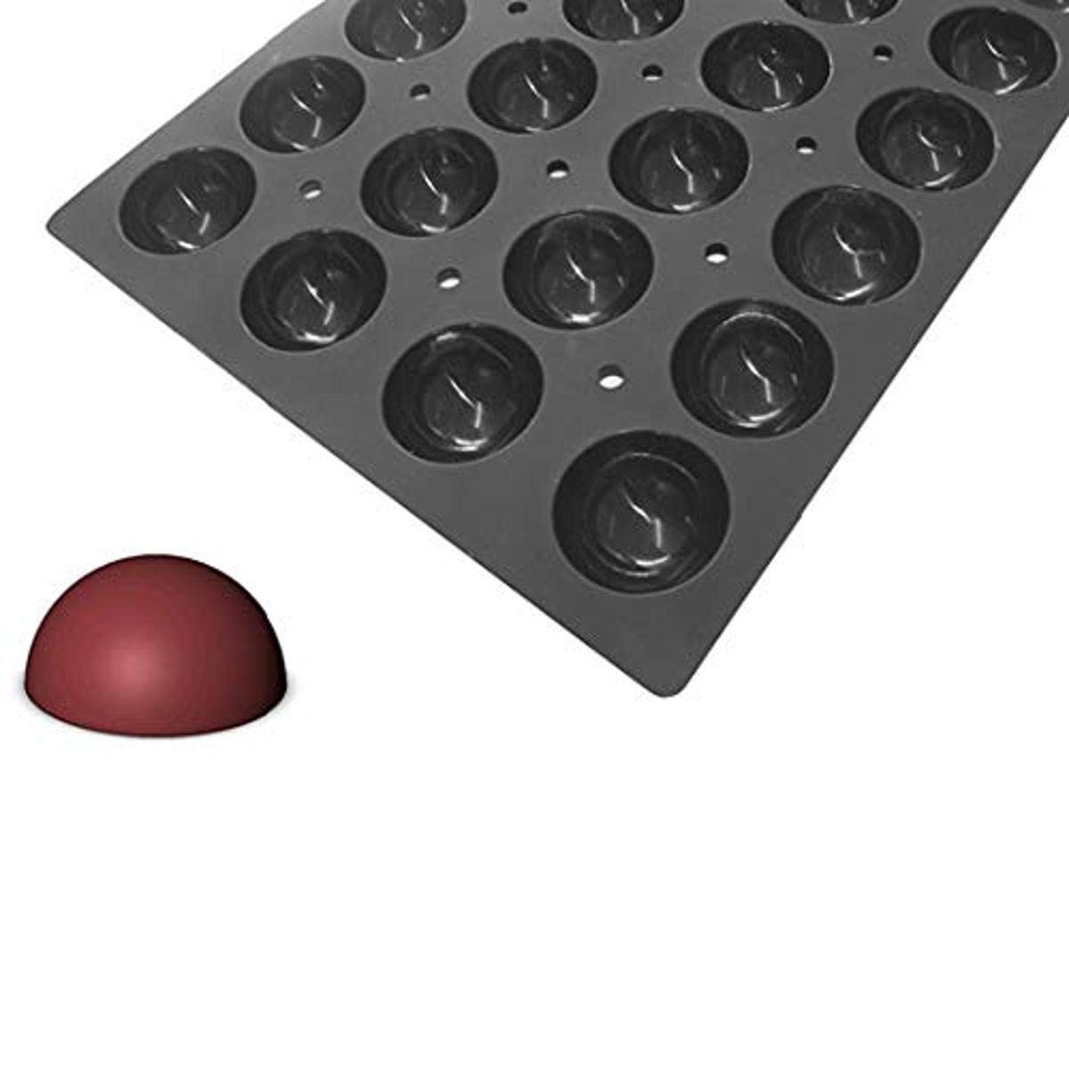 DE BUYERMOUL’FLEX PRO Mini-Hemispherical Silicone Mold - Creates 28 Pastries - Perfect for Cake Pops, Tiny Quiches & Pies - Dishwasher & Freezer Safe