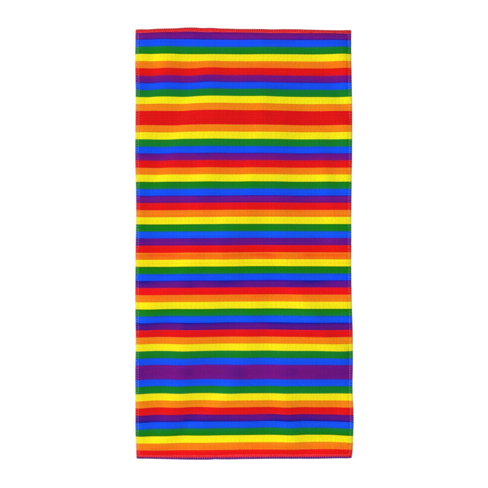 WYCZHY Rainbow Pattern Printed Quick Dry Beach Towel For Camping Travel Vacation