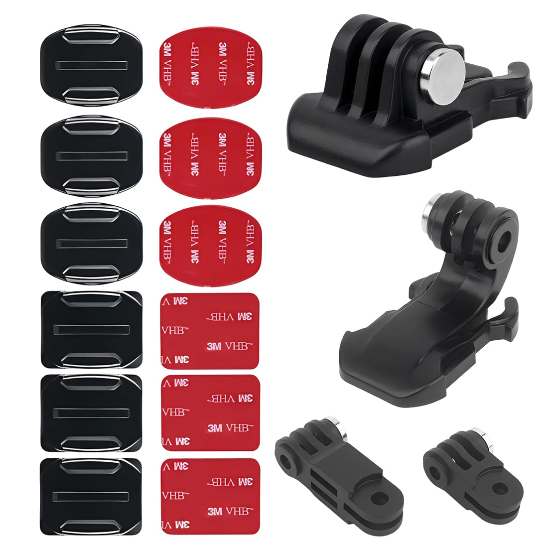 12 pz Supporti Adesivi Piatto Curvo con Pad Adesivo per Casco, Montaggio con Colla 3M Compatibile con GoPro Hero 12/11/10/9/8/7/6/5/4/3 Action Camere