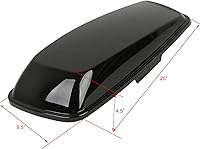 Vista 4 de Tapas de alforjas duras negras brillantes para Harley Touring Road King Street Electra Glide 2014-2024