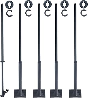 Acocony Car Flag Poles 20 Inches With Locking Cap And Retaining Clip Black Plastic