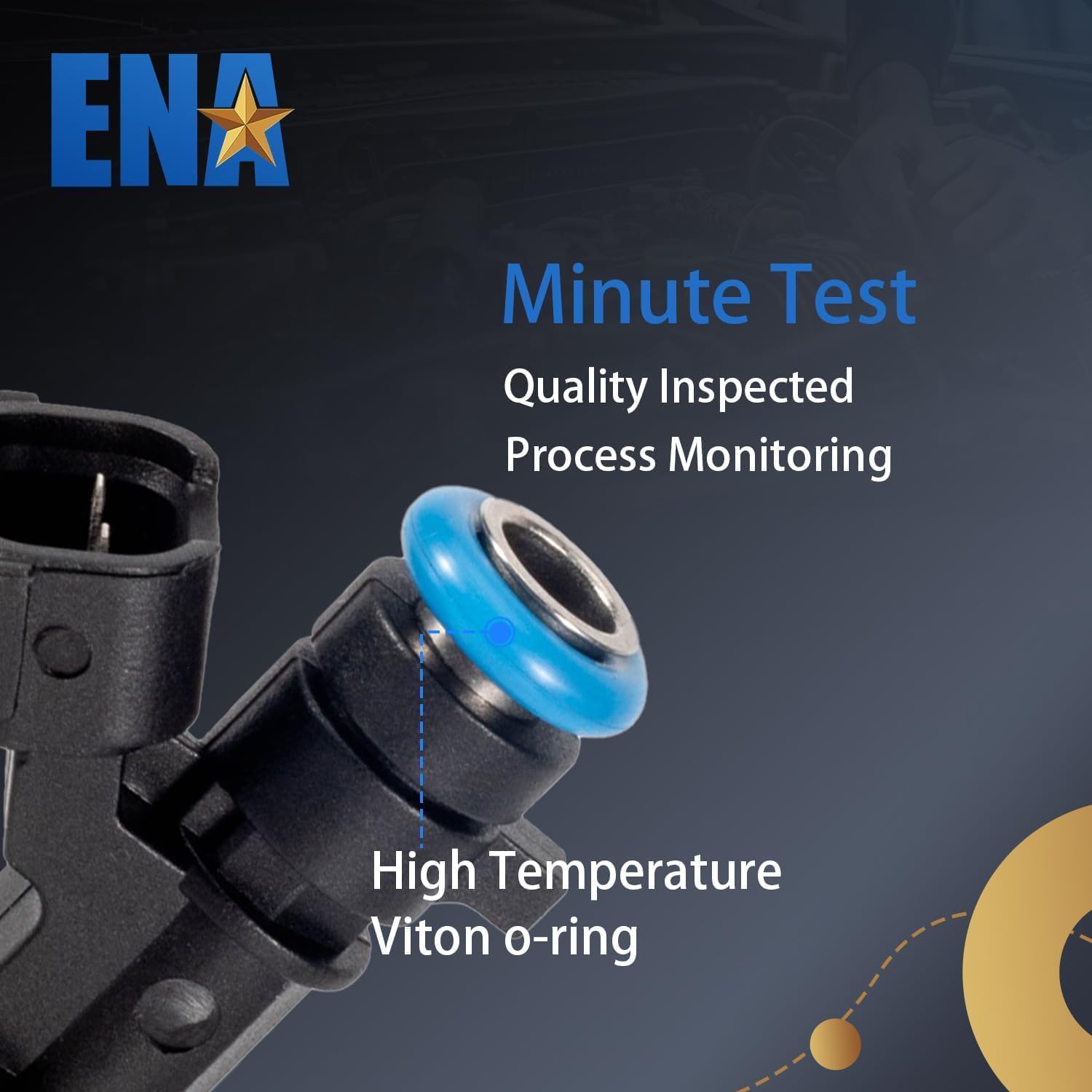 ENA 10 Holes Fuel Injectors Set of 4 Compatible with Nissan Sentra 2013 2014 2015 2016 2017 2018 2019, 1.6L 1.8L, Replacement for FJ1191 0280158296 166003RC0A 84212397