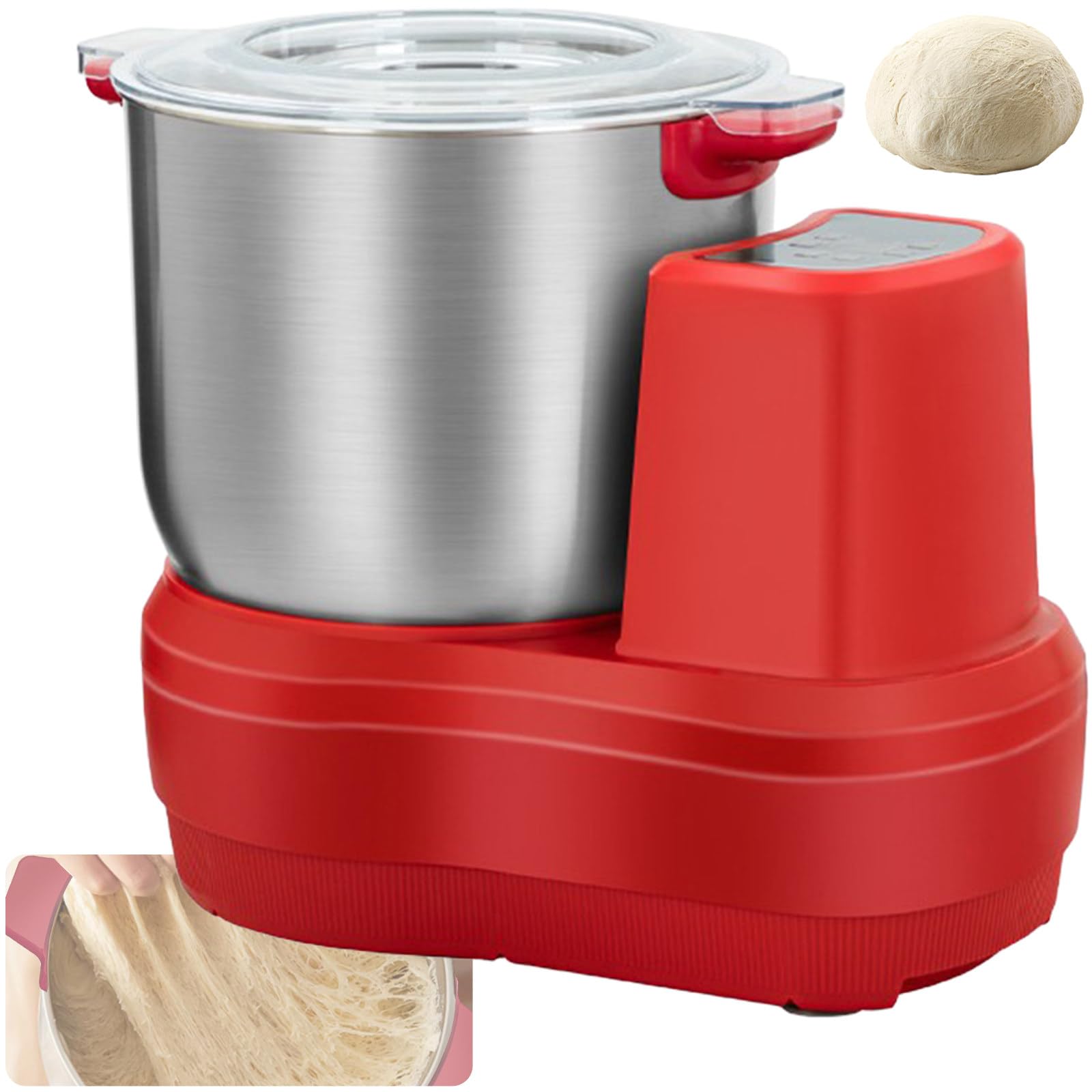 Amasadora Eléctrica De 150W, Batidora De Pie De 12 L, Batidora EléCtrica con DiseñO Dividido, Amasado RáPido En 15 Minutos para Cocineros Caseros