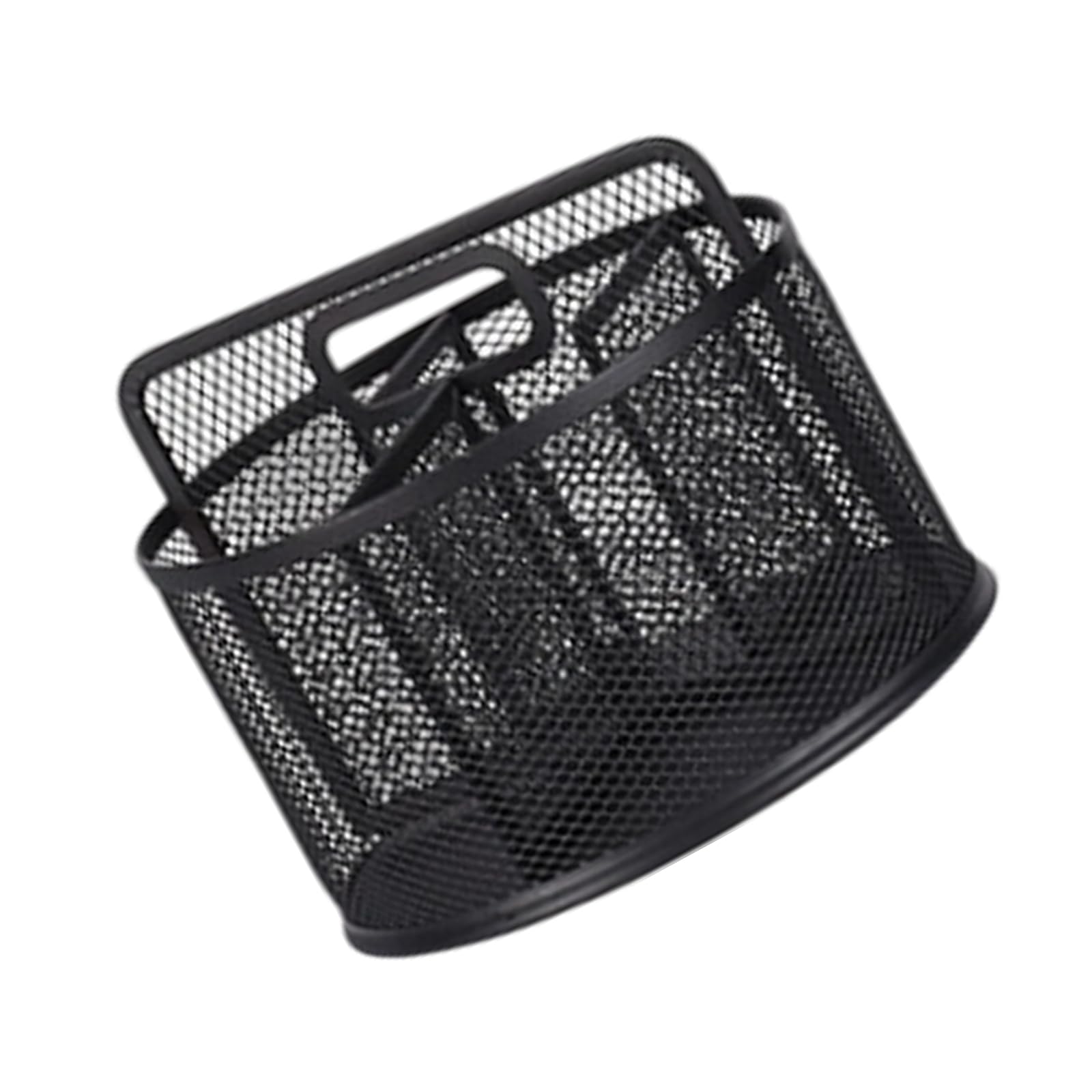 YWLUUOO 5 Sections Desktop Pen Organiser 360 Degree Rotating Metal Pen Stand Multi Compartment for Desk Organization Anti Slip Stand