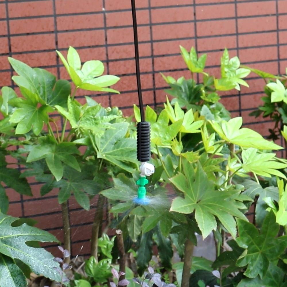 Hose Connector Adapter 5 Sets 360 Degrees Rotating Atomization Micro-Nozzle with Barbed Spherical Anti-Drip Device Water Kits Garden Irrigation Set