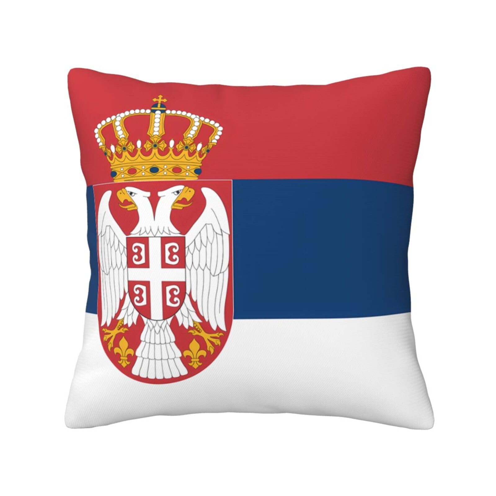 SXZVVBN Flag of SerbiaDecorative Square Sofa Cushion Covers