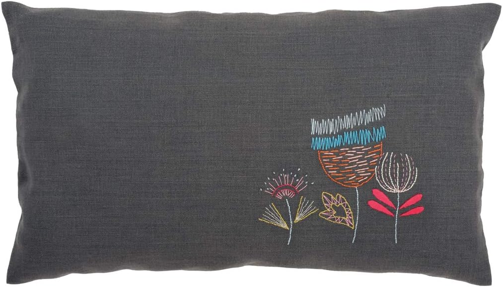 Vervaco Stylized Flowers II Cushion Stamped Embroidery Kit, 20" x 12"